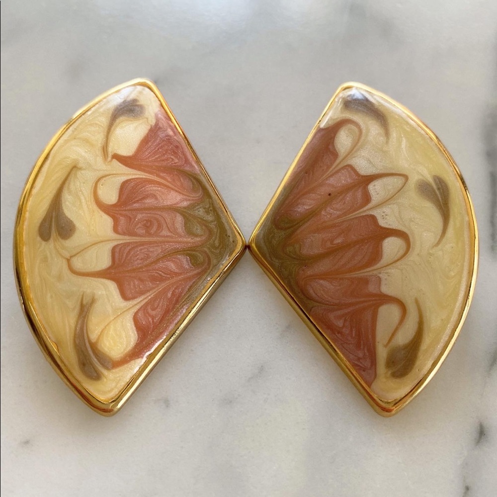 Vintage Rose & Gold Earrings
